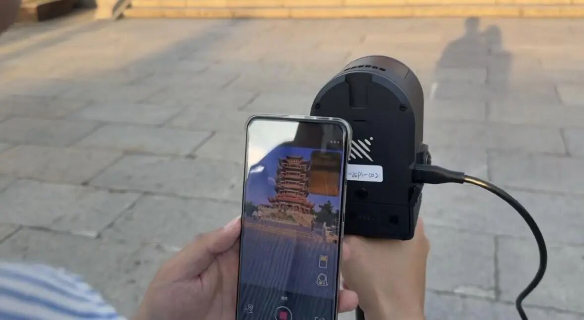 灵视P1采集黄鹤楼空间数据